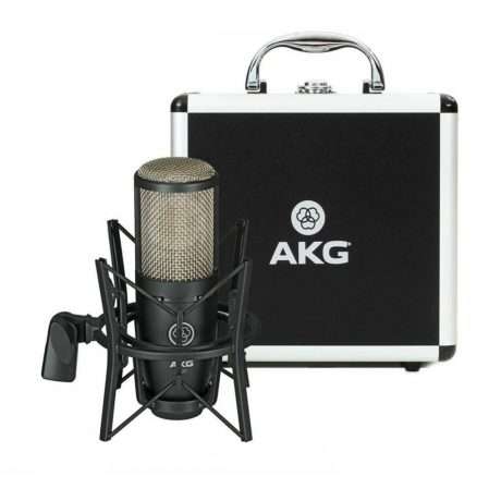 Micrófono de condensador AKG P220 de diafragma grande con araña y estuche