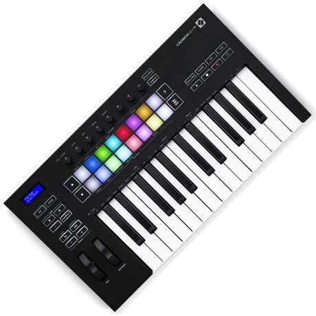 Controlador MIDI Novation Launchkey 25 MK3 de 25 teclas con pads RGB y perillas