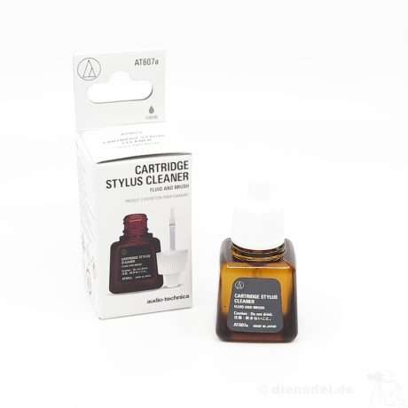 Limpiador de agujas Audio-Technica AT607a con botella de 10 ml y cepillo aplicador