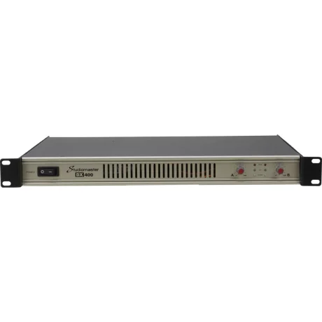 Amplificador de potencia Studiomaster DX400 de 1U con gabinete de acero