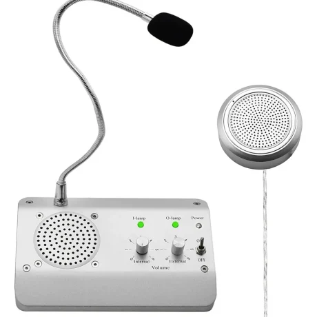 Intercomunicador para ventana con parlante y micrófono