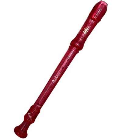 Flauta dulce soprano Yamaha YRS-20GP de color rosado translúcido