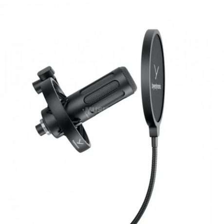 Micrófono dinámico Beyerdynamic M 70 PRO X de cuerpo metálico negro con conector XLR
