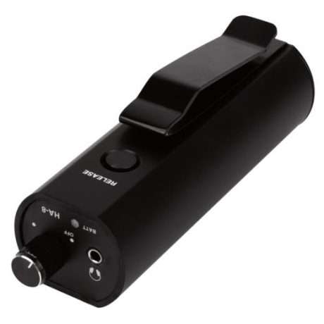 Bodypack de monitoreo in ear Alctron HA8 con perilla de volumen y entrada XLR