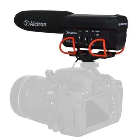 Micrófono shotgun Alctron VM-5 con parabrisas y montaje en zapata