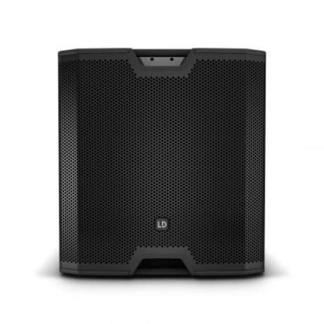Subwoofer activo LD Systems ICOA SUB 18 A de 18 pulgadas con rejilla frontal y asas