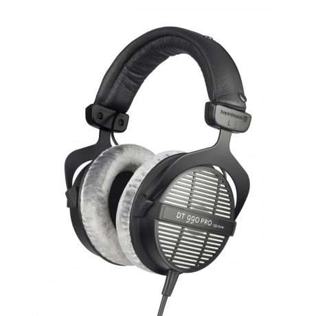 Audífonos de estudio abiertos Beyerdynamic DT 990 PRO 250 Ohm con cable en espiral
