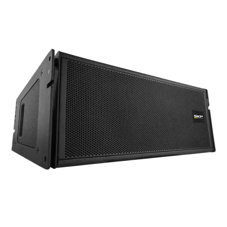 Line array activo SKP KLS 8.3 con gabinete de madera y grilla de acero