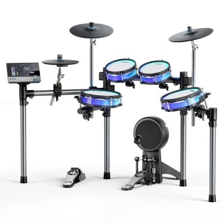Batería electrónica Donner BackBeat de 8 piezas con pads iluminados y pantalla táctil