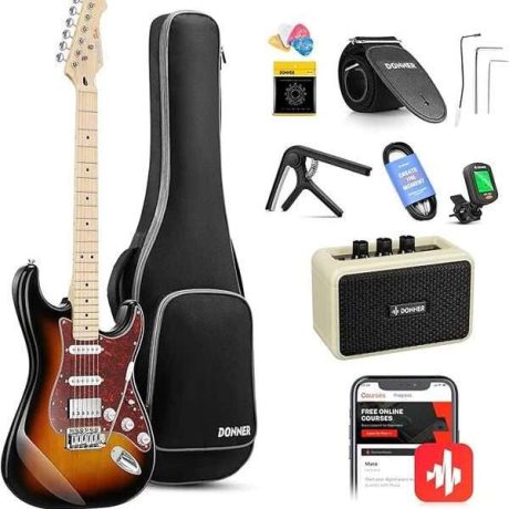 Guitarra eléctrica Donner DST-152S estilo Stratocaster de cuerpo sólido