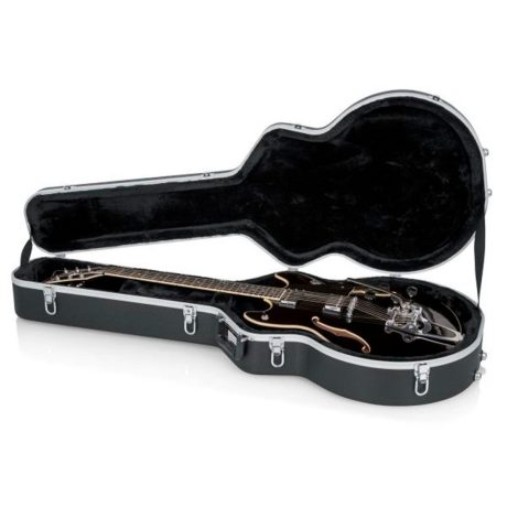 Case rígido de ABS Gator GC-335 para guitarra semi hollow con pestillos cromados