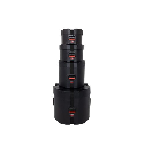 Set de estuches Gator Grooves Roto GPCJZFUSIONPACK con interior de microterciopelo rojo