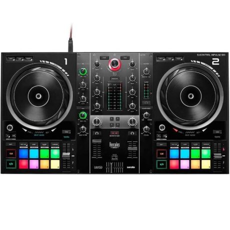 Controlador DJ Hercules DJControl Inpulse 500 de 2 decks con jog wheels y pads RGB