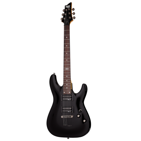 Guitarra eléctrica SGR by Schecter C-1 Gloss Black de cuerpo negro brillante
