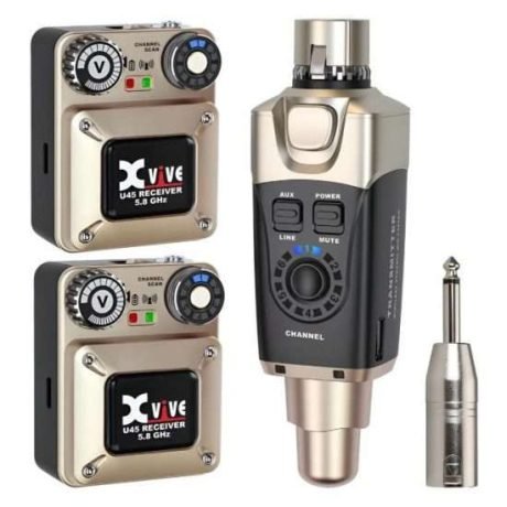 Sistema dual de monitoreo in-ear Xvive U45R2 de 5,8 GHz