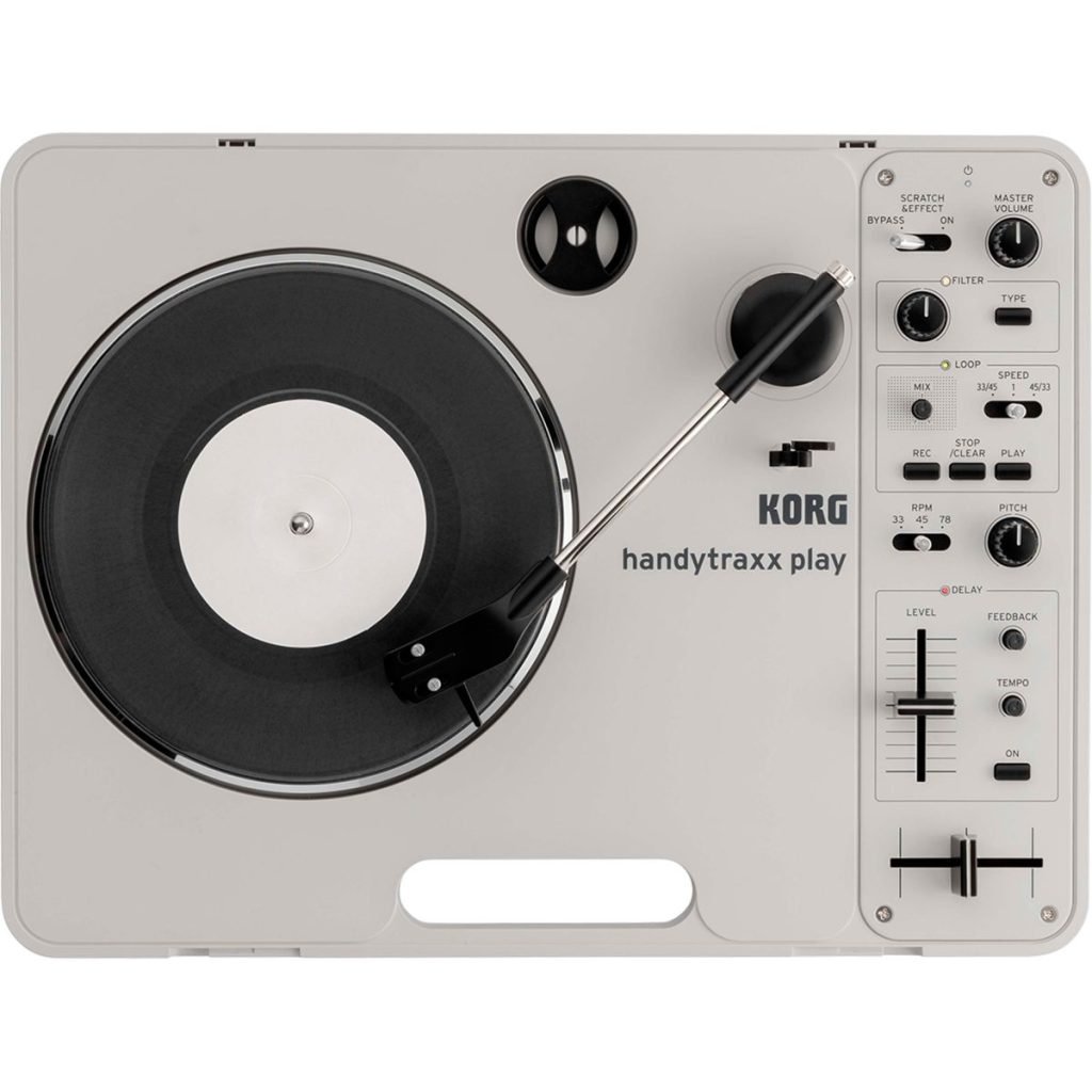 Tornamesa portátil Korg handytraxx Play con preamplificador