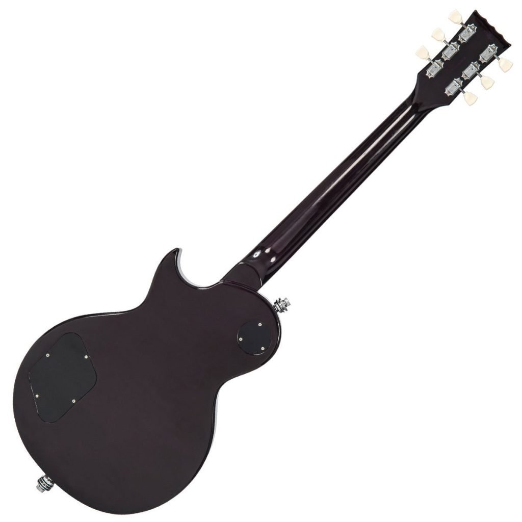 Vintage V100 Purple Flamed Con Puente Bigsby - Guitarra Eléctrica