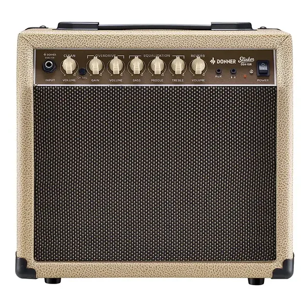 Amplificador combo de guitarra Donner DSK-15R compacto con parlante de 8 pulgadas