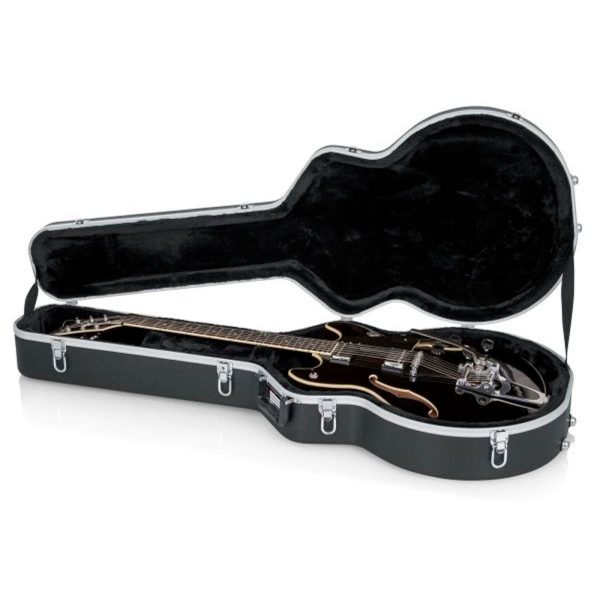 Case rígido de ABS Gator GC-335 para guitarra semi hollow con pestillos cromados