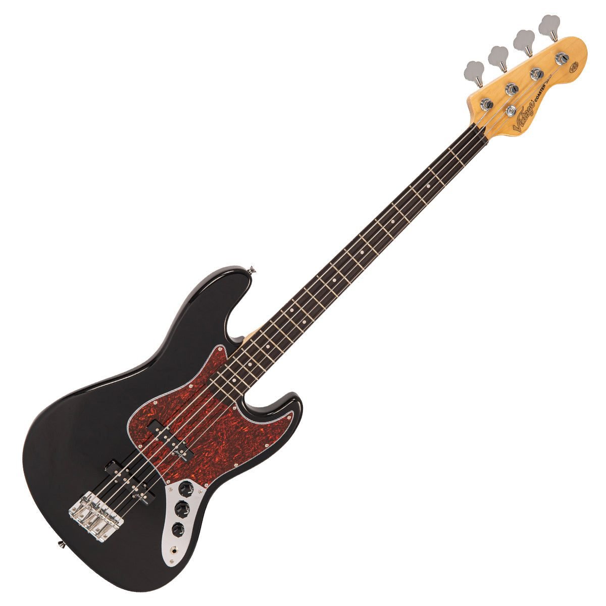 Bajo eléctrico Vintage Coaster V49 Boulevard Black de 4 cuerdas