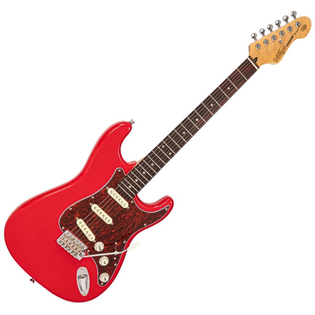 Vintage Coaster V60 Gloss Black Con Case - Guitarra Eléctrica
