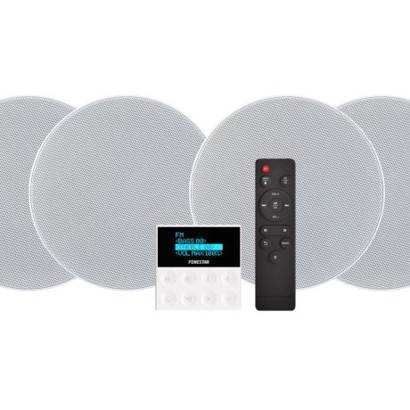 Kit de sonido de pared Fonestar KS-WALL-4 con 4 altavoces de techo