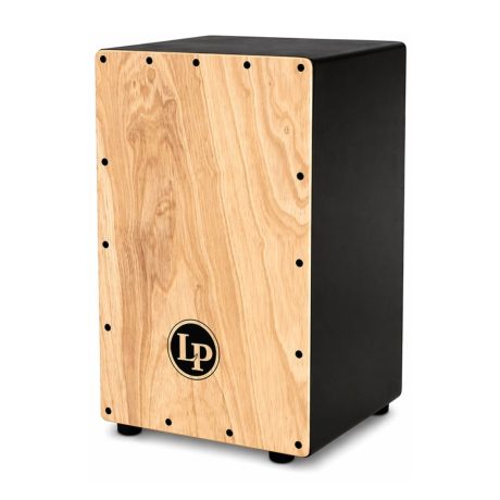Cajón flamenco Latin Percussion LP1432 de madera natural con logo LP