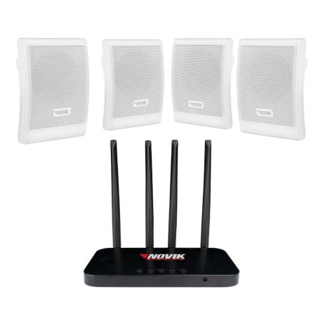 Sistema de audio ambiental inalámbrico Novik Air Music con 4 parlantes