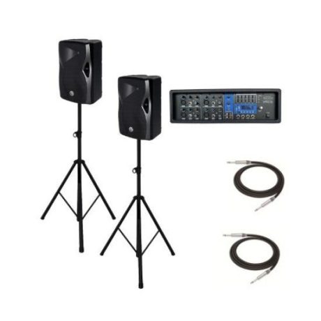Set de amplificación completo Plug & Play 4200 con parlantes y atriles