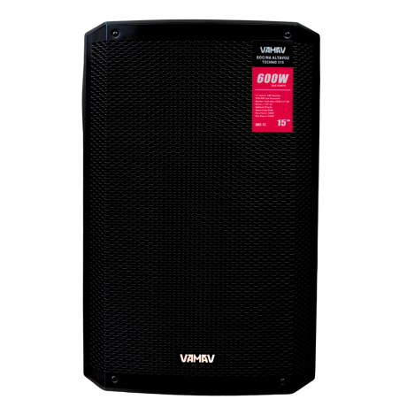 Parlante activo Vamav Techno 315 de 15 pulgadas con gabinete ABS