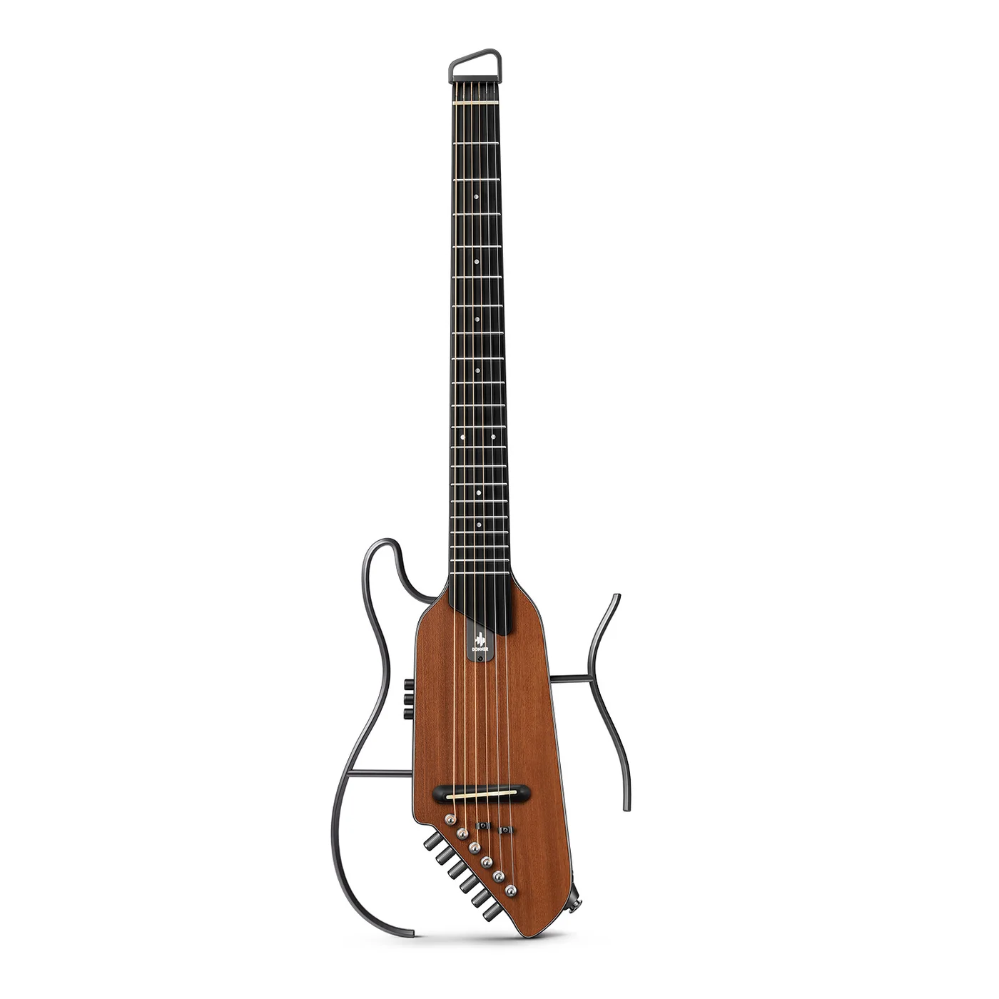 Guitarra de viaje Donner HUSH I Evo2 Natural sin cabezal con marcos desmontables