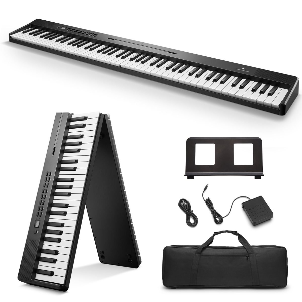 Piano digital plegable Donner DP-10 de 88 teclas con bolsa de transporte