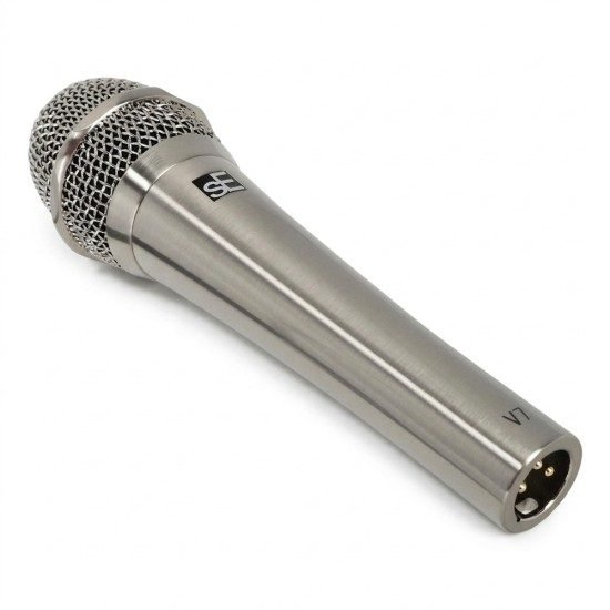 Micrófono dinámico sE Electronics V7 Nickel 25th Anniversary Edition con acabado níquel