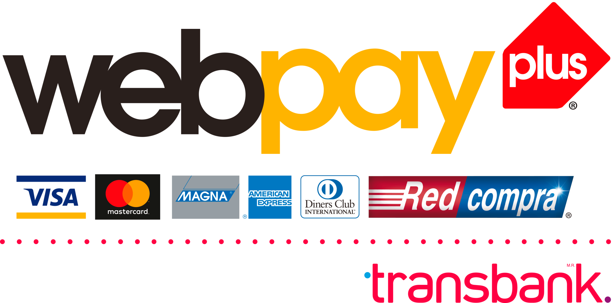 Webpay Plus de Transbank: Visa, Mastercard, Magna, American Express, Diners Club y Redcompra