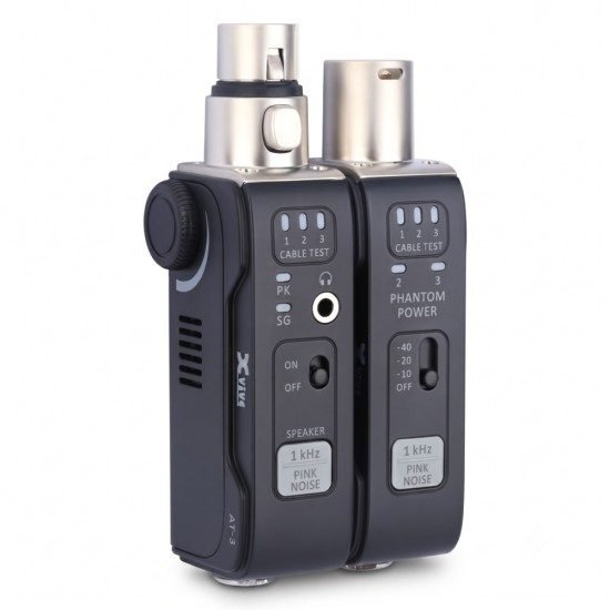Probador de audio Xvive AT-3 BK negro con módulos XLR macho y hembra